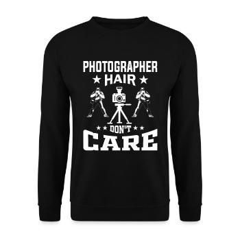 Photography Camera Lens - Unisex Pullover - Schwarz - Vorne - Alina (178cm) & Michal (187cm)