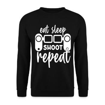Photography Camera Lens EatSleepPhotography Camera - Unisex Pullover - Schwarz - Vorne - Alina (178cm) & Michal (187cm)