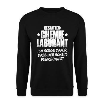 Chemical Laboratory Technician Chemical Laboratory Chemistry Laboratory - Unisex Sweatshirt - black - Front - Alina (178cm) & Michal (187cm)