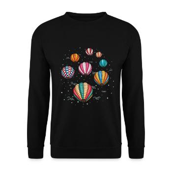 Hot Air Balloon Driving for Hot Air Balloon Pilots - Unisex Sweatshirt - black - Front - Alina (178cm) & Michal (187cm)