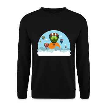 Hot Air Balloon Driving for Hot Air Balloon Pilots - Unisex Sweatshirt - black - Front - Alina (178cm) & Michal (187cm)