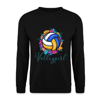 Volleygirl Beach Volleyball - Unisex Sweatshirt - black - Front - Alina (178cm) & Michal (187cm)