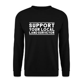 Vermessungstechniker Vermesser Land Surveyor - Unisex Sweatshirt - black - Front - Alina (178cm) & Michal (187cm)