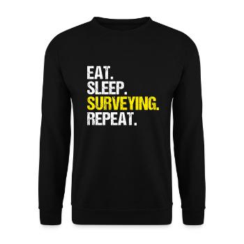 Vermessungstechniker Vermesser Land Surveyor - Unisex Sweatshirt - black - Front - Alina (178cm) & Michal (187cm)