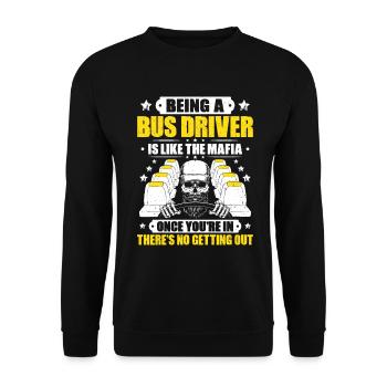 Busfahrer Bus Driver Busman Schulbusfahrer - Unisex Pullover - Schwarz - Vorne - Alina (178cm) & Michal (187cm)
