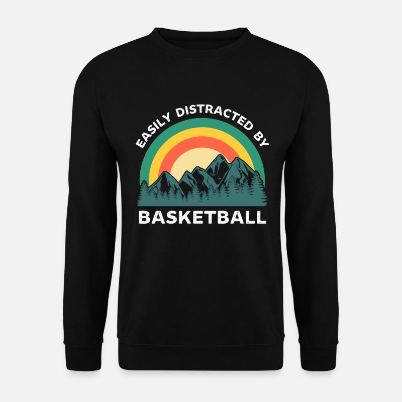 Easily distracted by Basketball - Unisex Sweatshirt - black