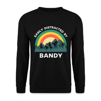 Leicht von Bandy abgelenkt - Unisex Pullover - Schwarz - Vorne - Alina (178cm) & Michal (187cm)