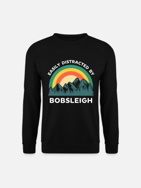 Easily distracted by Bobsleigh - Unisex Sweatshirt - black