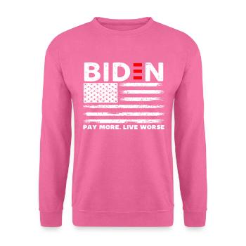 Biden paie plus vivre pire - Sweat-shirt Unisexe - rose - Devant