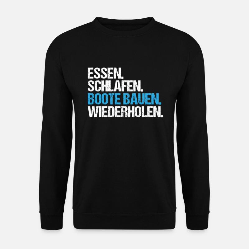 Bootsbauer Bootsbau Schiffbauer Schiffbau Boote - Unisex Pullover - Schwarz