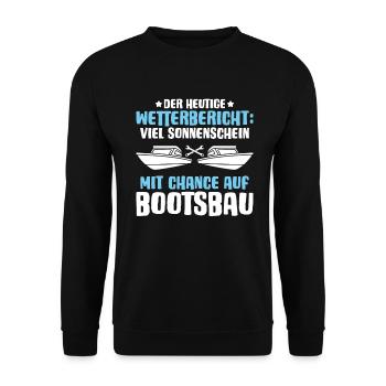 Bootsbauer Bootsbau Schiffbauer Schiffbau Boote - Unisex Pullover - Schwarz - Vorne - Alina (178cm) & Michal (187cm)