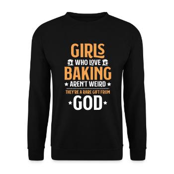 Baker Baking Baker Bakery Baking - Unisex Sweatshirt - black - Front - Alina (178cm) & Michal (187cm)