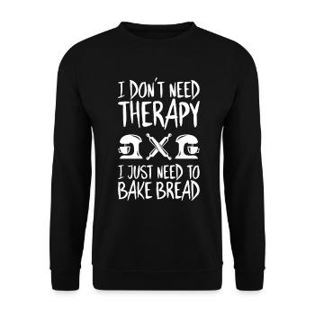 Baker Baking Baker Bakery Baking - Unisex Sweatshirt - black - Front - Alina (178cm) & Michal (187cm)