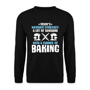Baker Baking Baker Bakery Baking - Unisex Sweatshirt - black - Front - Alina (178cm) & Michal (187cm)