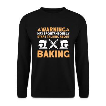 Baker Baking Baker Bakery Baking - Unisex Sweatshirt - black - Front - Alina (178cm) & Michal (187cm)