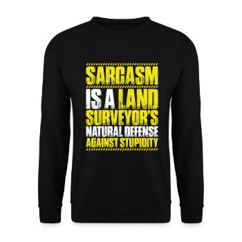 Vermessungstechniker Vermesser Land Surveyor - Unisex Sweatshirt - black - Front - Alina (178cm) & Michal (187cm)