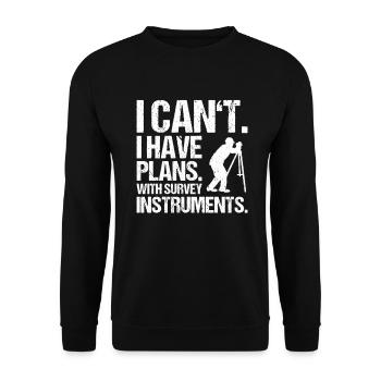 Vermessungstechniker Vermesser Land Surveyor - Unisex Sweatshirt - black - Front - Alina (178cm) & Michal (187cm)
