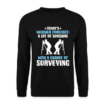 Vermessungstechniker Vermesser Land Surveyor - Unisex Sweatshirt - black - Front - Alina (178cm) & Michal (187cm)