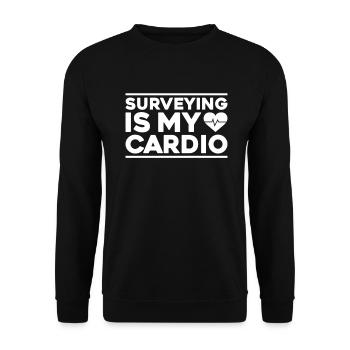 Vermessungstechniker Vermesser Land Surveyor - Unisex Sweatshirt - black - Front - Alina (178cm) & Michal (187cm)