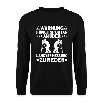 Vermessungstechniker Vermesser Land Surveyor - Unisex Pullover - Schwarz - Vorne - Alina (178cm) & Michal (187cm)