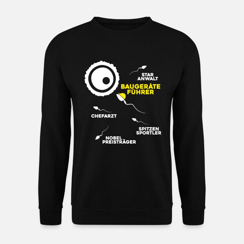 Baugeräteführer Kranführer Baggerfahrer Baugeräte - Unisex Pullover - Schwarz
