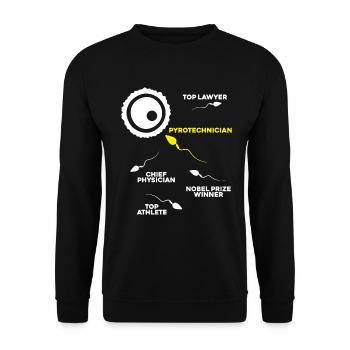 Pyrotechnician Fireworks Pyrotechnics Pyrotechnician - Unisex Sweatshirt - black - Front - Alina (178cm) & Michal (187cm)
