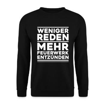 Pyrotechniker Feuerwerk Pyrotechnik Pyrotechnician - Unisex Pullover - Schwarz - Vorne - Alina (178cm) & Michal (187cm)