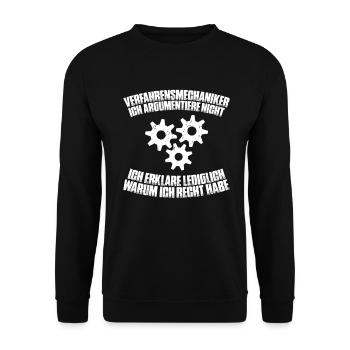 Verfahrensmechaniker Verfahrensmechanikerin - Unisex Pullover - Schwarz - Vorne - Alina (178cm) & Michal (187cm)