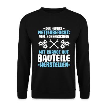 Verfahrensmechaniker Verfahrensmechanikerin - Unisex Pullover - Schwarz - Vorne - Alina (178cm) & Michal (187cm)