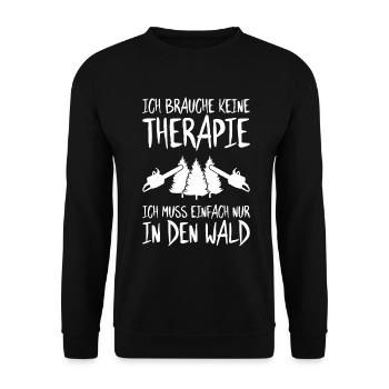 Forstwirt Forstwirtschaft Waldfacharbeiter Wald - Unisex Pullover - Schwarz - Vorne - Alina (178cm) & Michal (187cm)