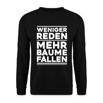 Forstwirt Forstwirtschaft Waldfacharbeiter Wald - Unisex Pullover - Schwarz - Vorne - Alina (178cm) & Michal (187cm)