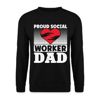 School Social Work Month Hands - Unisex Sweatshirt - black - Front - Alina (178cm) & Michal (187cm)