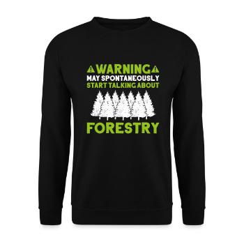 Forestier Forestier Forestier Forestier Ouvrier forestier Forêt - Sweat-shirt Unisexe - noir - Devant - Alina (178cm) & Michal (187cm)