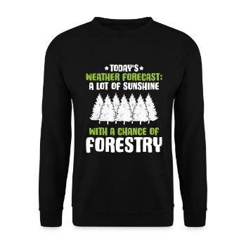Forestier Forestier Forestier Forestier Ouvrier forestier Forêt - Sweat-shirt Unisexe - noir - Devant - Alina (178cm) & Michal (187cm)