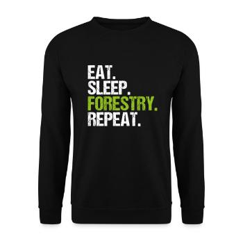 Forestier Forestier Forestier Forestier Ouvrier forestier Forêt - Sweat-shirt Unisexe - noir - Devant - Alina (178cm) & Michal (187cm)