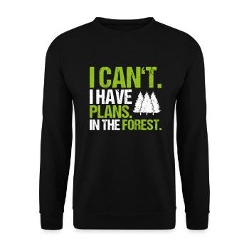 Forestier Forestier Forestier Forestier Ouvrier forestier Forêt - Sweat-shirt Unisexe - noir - Devant - Alina (178cm) & Michal (187cm)