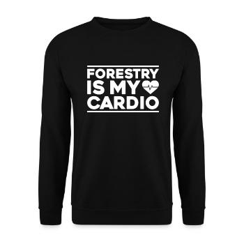 Forestier Forestier Forestier Forestier Ouvrier forestier Forêt - Sweat-shirt Unisexe - noir - Devant - Alina (178cm) & Michal (187cm)