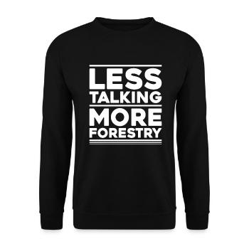 Forestier Forestier Forestier Forestier Ouvrier forestier Forêt - Sweat-shirt Unisexe - noir - Devant - Alina (178cm) & Michal (187cm)