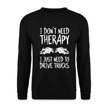 Truck driver Truck driver Professional driver Trucker - Unisex Sweatshirt - black - Front - Alina (178cm) & Michal (187cm)