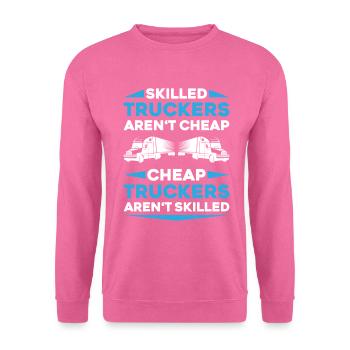 Chauffeur de camion Chauffeur de camion Chauffeur professionnel Camionneur - Sweat-shirt Unisexe - rose - Devant