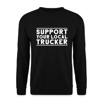 Truck driver Truck driver Professional driver Trucker - Unisex Sweatshirt - black - Front - Alina (178cm) & Michal (187cm)