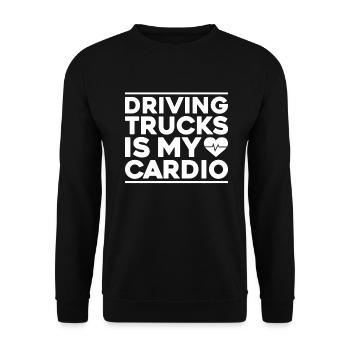 Chauffeur de camion Chauffeur de camion Chauffeur professionnel Camionneur - Sweat-shirt Unisexe - noir - Devant - Alina (178cm) & Michal (187cm)