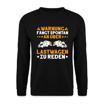 Truck driver Truck driver Professional driver Trucker - Unisex Sweatshirt - black - Front - Alina (178cm) & Michal (187cm)