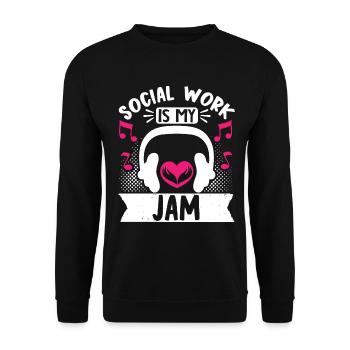 Mois du travail social à l’école - Sweat-shirt Unisexe - noir - Devant - Alina (178cm) & Michal (187cm)