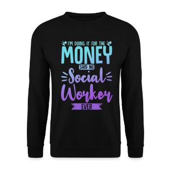 School Social Work Month - Unisex Sweatshirt - black - Front - Alina (178cm) & Michal (187cm)