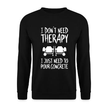 Concrete builder Reinforced concrete builder Concrete Worker - Unisex Sweatshirt - black - Front - Alina (178cm) & Michal (187cm)