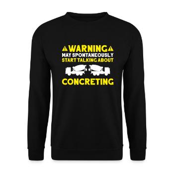 Concrete builder Reinforced concrete builder Concrete Worker - Unisex Sweatshirt - black - Front - Alina (178cm) & Michal (187cm)