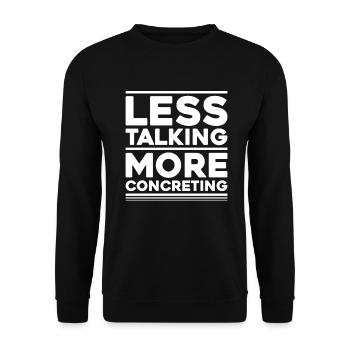 Concrete builder Reinforced concrete builder Concrete Worker - Unisex Sweatshirt - black - Front - Alina (178cm) & Michal (187cm)