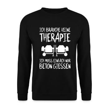 Concrete builder Reinforced concrete builder Concrete Worker - Unisex Sweatshirt - black - Front - Alina (178cm) & Michal (187cm)