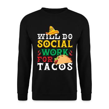Mois du travail social scolaire Sombrero - Sweat-shirt Unisexe - noir - Devant - Alina (178cm) & Michal (187cm)